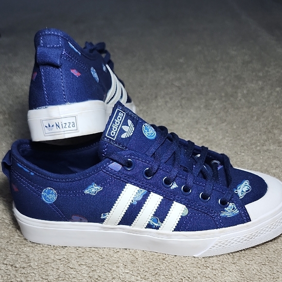 Adidas Nizza Dark Blue Sneakers with White Accents - Picture 7 of 10